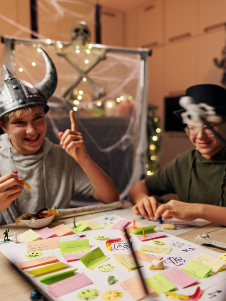 kids playing a tabletop roleplaying game
